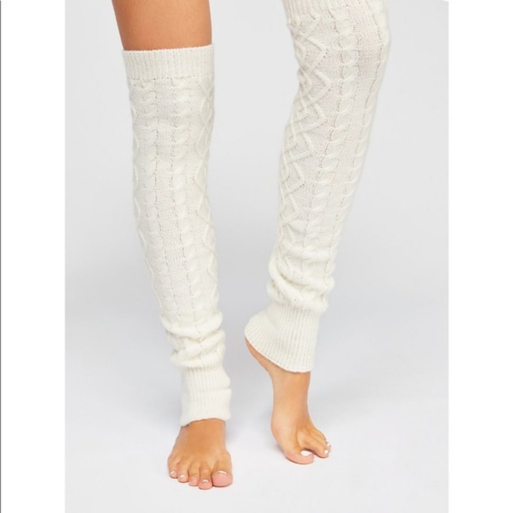 New Free People At Your Side Cable Leg Warmers - Ivory